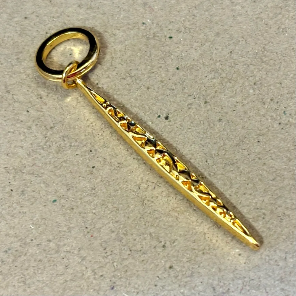 🆕 Brighton Contempo Ice Amulet charm in Gold icicle with clear crystals Retired